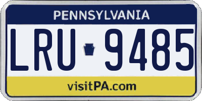 PA license plate LRU9485