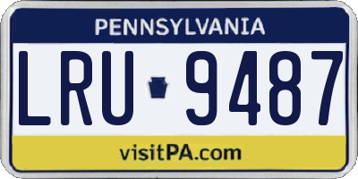 PA license plate LRU9487