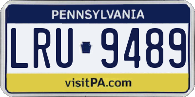 PA license plate LRU9489