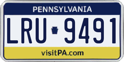 PA license plate LRU9491