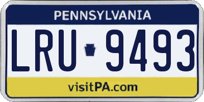 PA license plate LRU9493