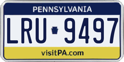 PA license plate LRU9497
