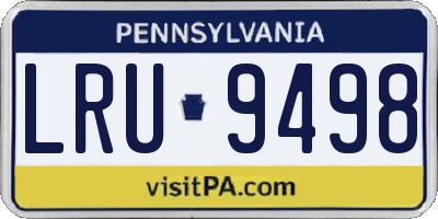 PA license plate LRU9498