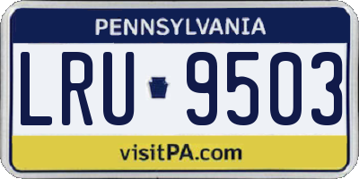 PA license plate LRU9503