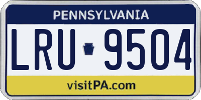 PA license plate LRU9504