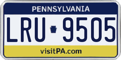 PA license plate LRU9505