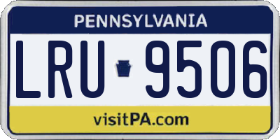 PA license plate LRU9506