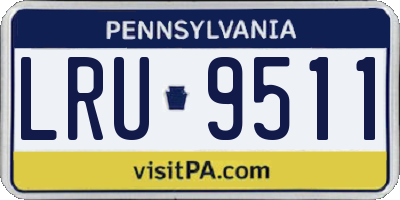 PA license plate LRU9511
