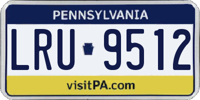 PA license plate LRU9512