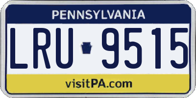 PA license plate LRU9515