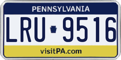 PA license plate LRU9516