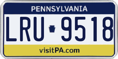 PA license plate LRU9518