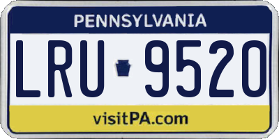 PA license plate LRU9520