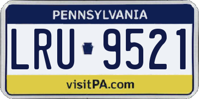 PA license plate LRU9521