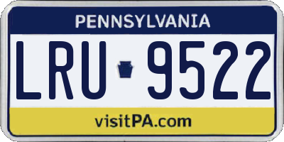 PA license plate LRU9522