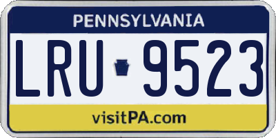 PA license plate LRU9523