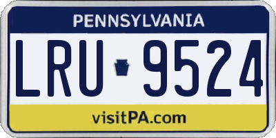 PA license plate LRU9524