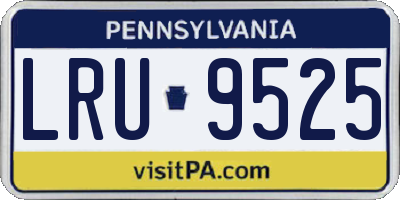 PA license plate LRU9525