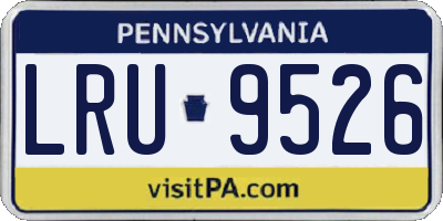 PA license plate LRU9526