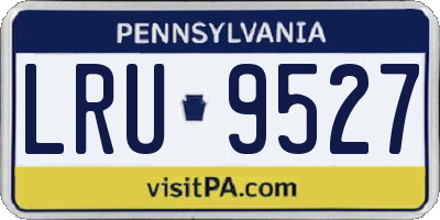 PA license plate LRU9527