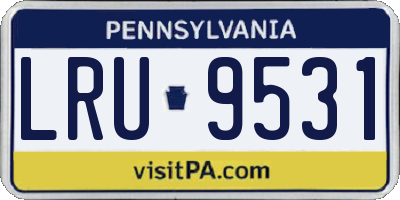PA license plate LRU9531