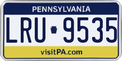 PA license plate LRU9535