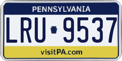 PA license plate LRU9537