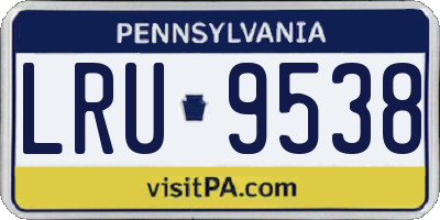 PA license plate LRU9538