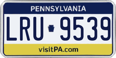 PA license plate LRU9539