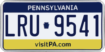 PA license plate LRU9541