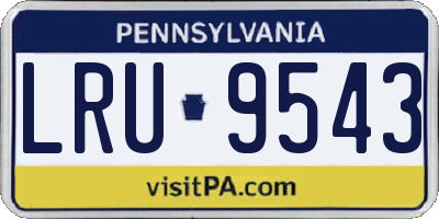 PA license plate LRU9543