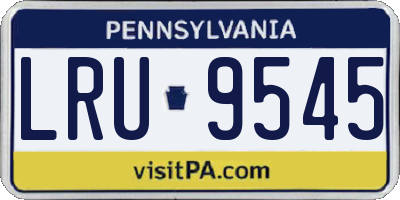 PA license plate LRU9545