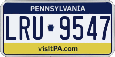 PA license plate LRU9547