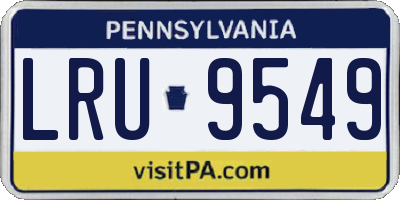 PA license plate LRU9549