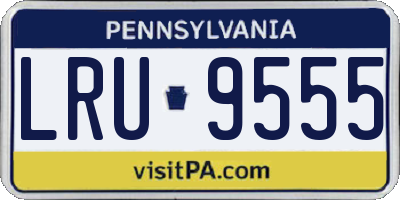 PA license plate LRU9555