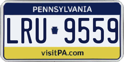 PA license plate LRU9559