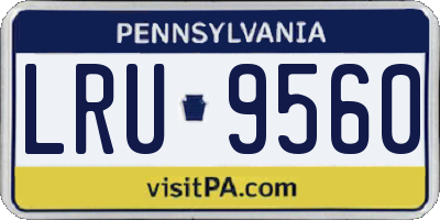 PA license plate LRU9560