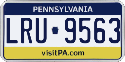 PA license plate LRU9563