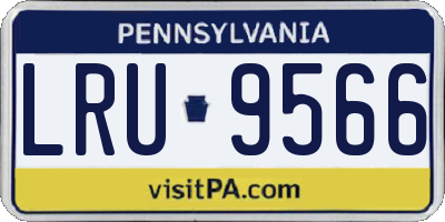 PA license plate LRU9566