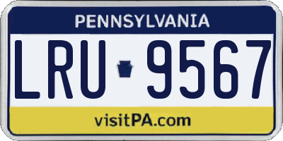 PA license plate LRU9567