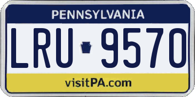 PA license plate LRU9570