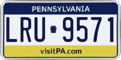 PA license plate LRU9571