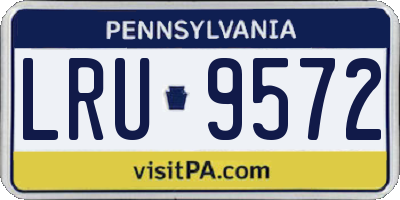 PA license plate LRU9572