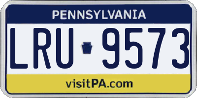 PA license plate LRU9573