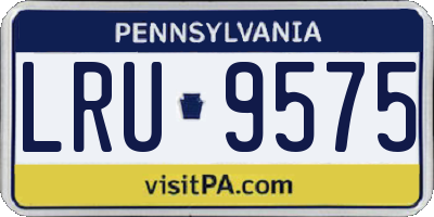 PA license plate LRU9575