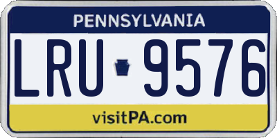 PA license plate LRU9576