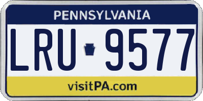 PA license plate LRU9577