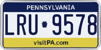 PA license plate LRU9578