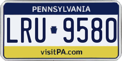 PA license plate LRU9580
