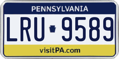 PA license plate LRU9589